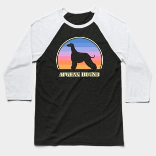 Afghan Hound Vintage Sunset Dog Baseball T-Shirt